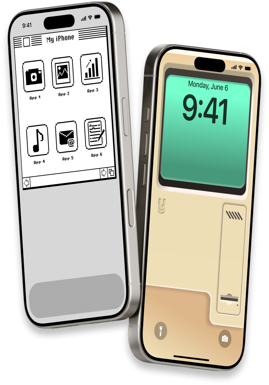 Modu.lite shown on an iPhone 16 Pro, natural titanium finish