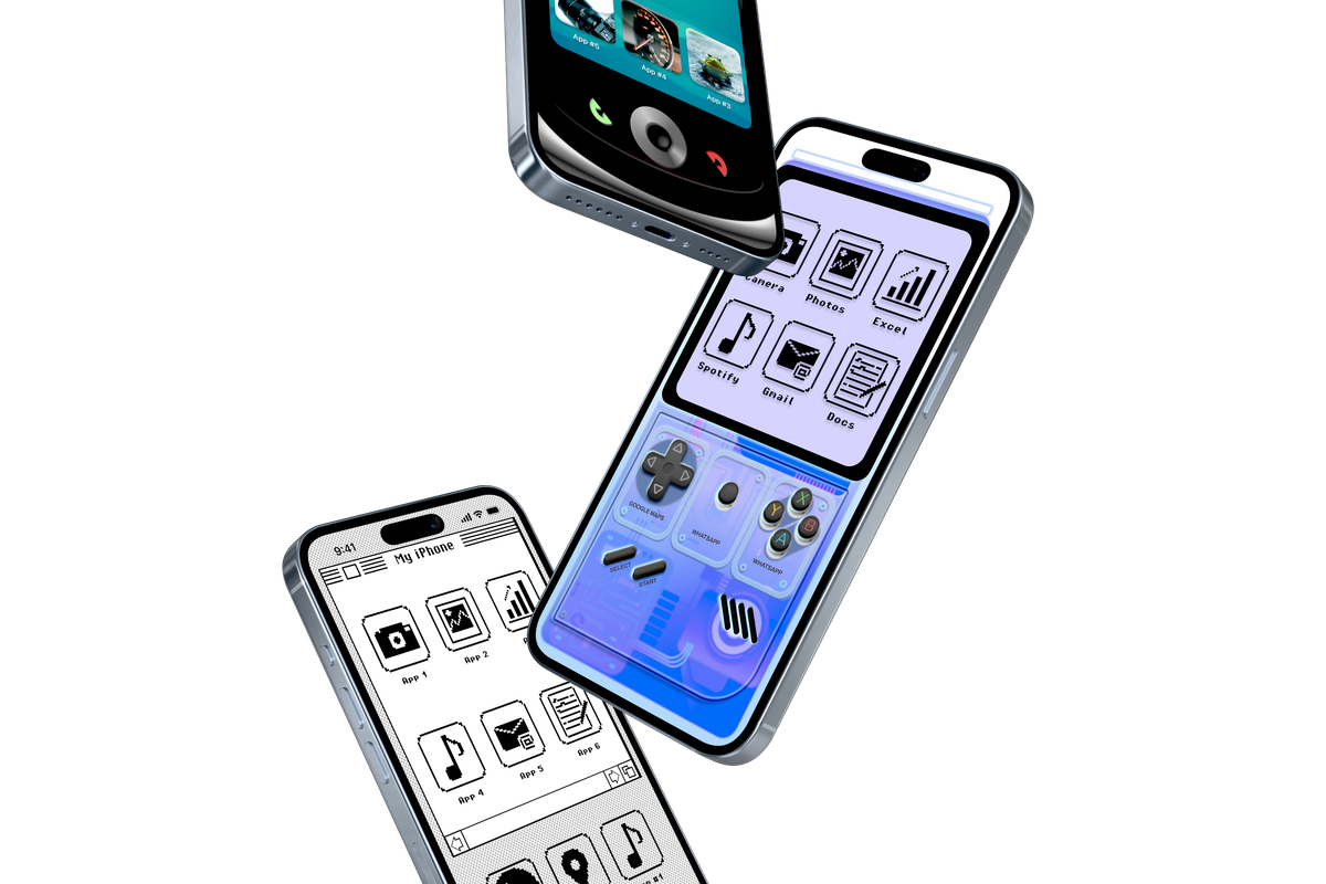 iPhone mockup showing the Modu.lite widget and cassette module on the lock screen